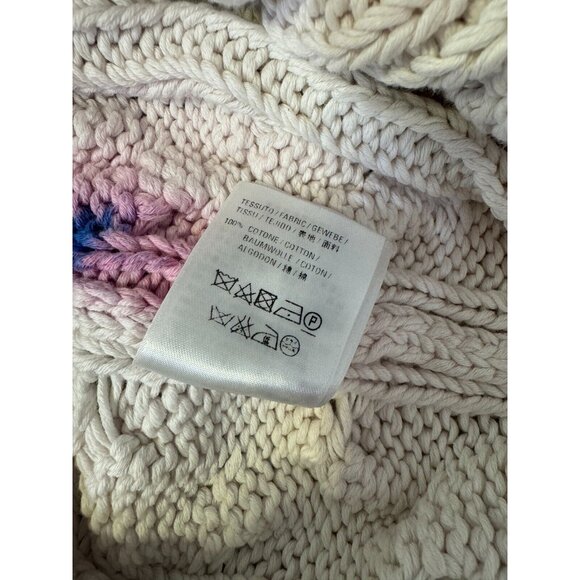 Balenciaga Tie Dye Cotton Chunky Knit Oversized Pink Blue Sweater Pullover Sz XS - Picture 11 of 16